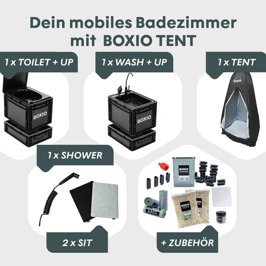 BOXIO SANITARY PLUS | Mobiles Badezimmer mit TENT