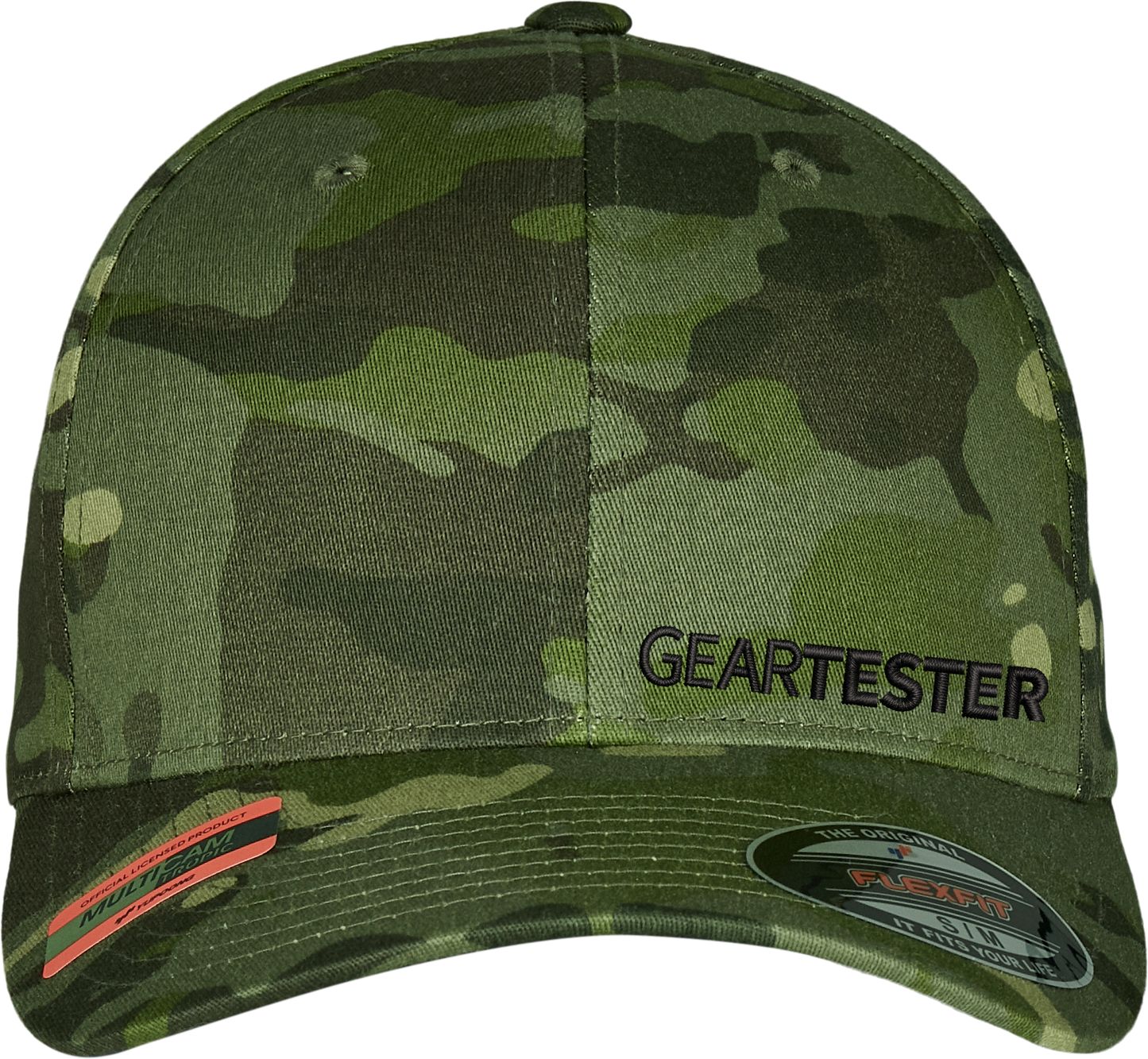 Geartester Multicam Retro Trucker-Kappe, kleines Logo