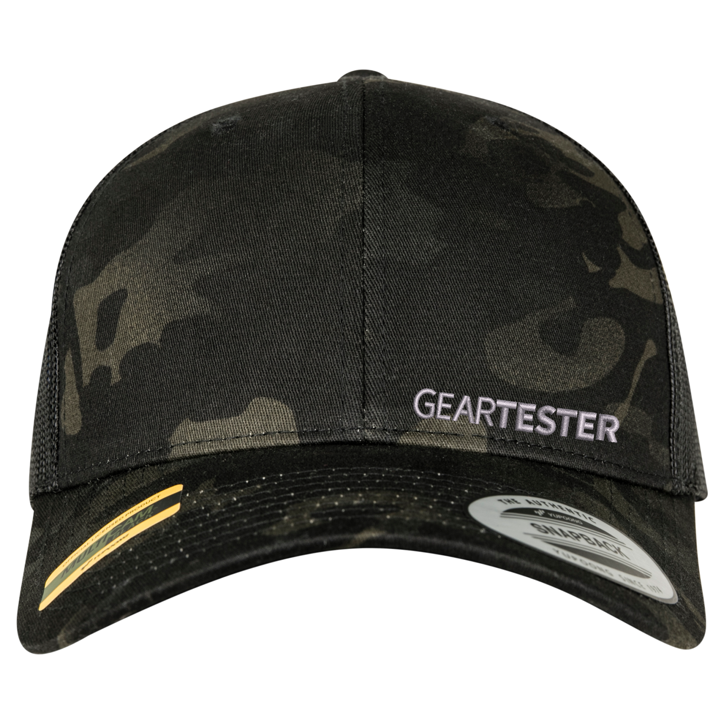 Geartester Multicam Retro Trucker-Kappe, kleines Logo