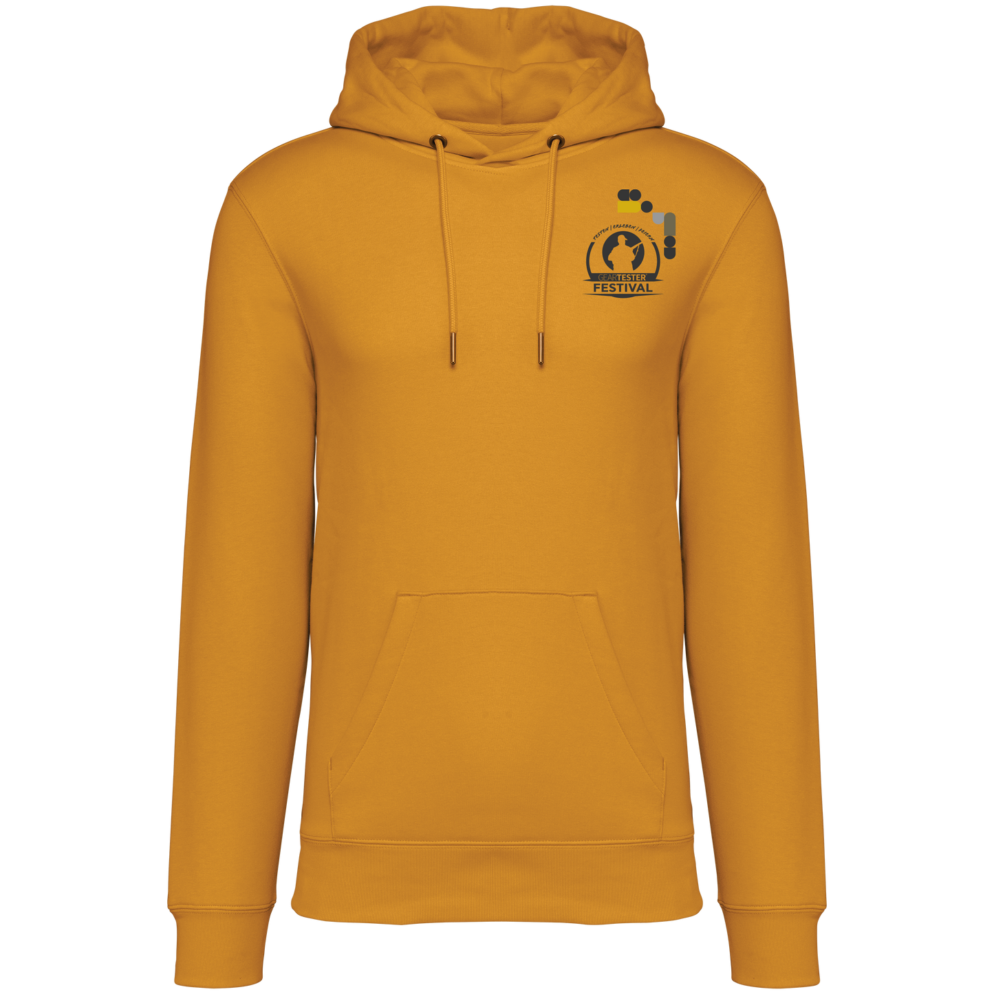 Geartester Festival Bio Hoodie, kleines Logo