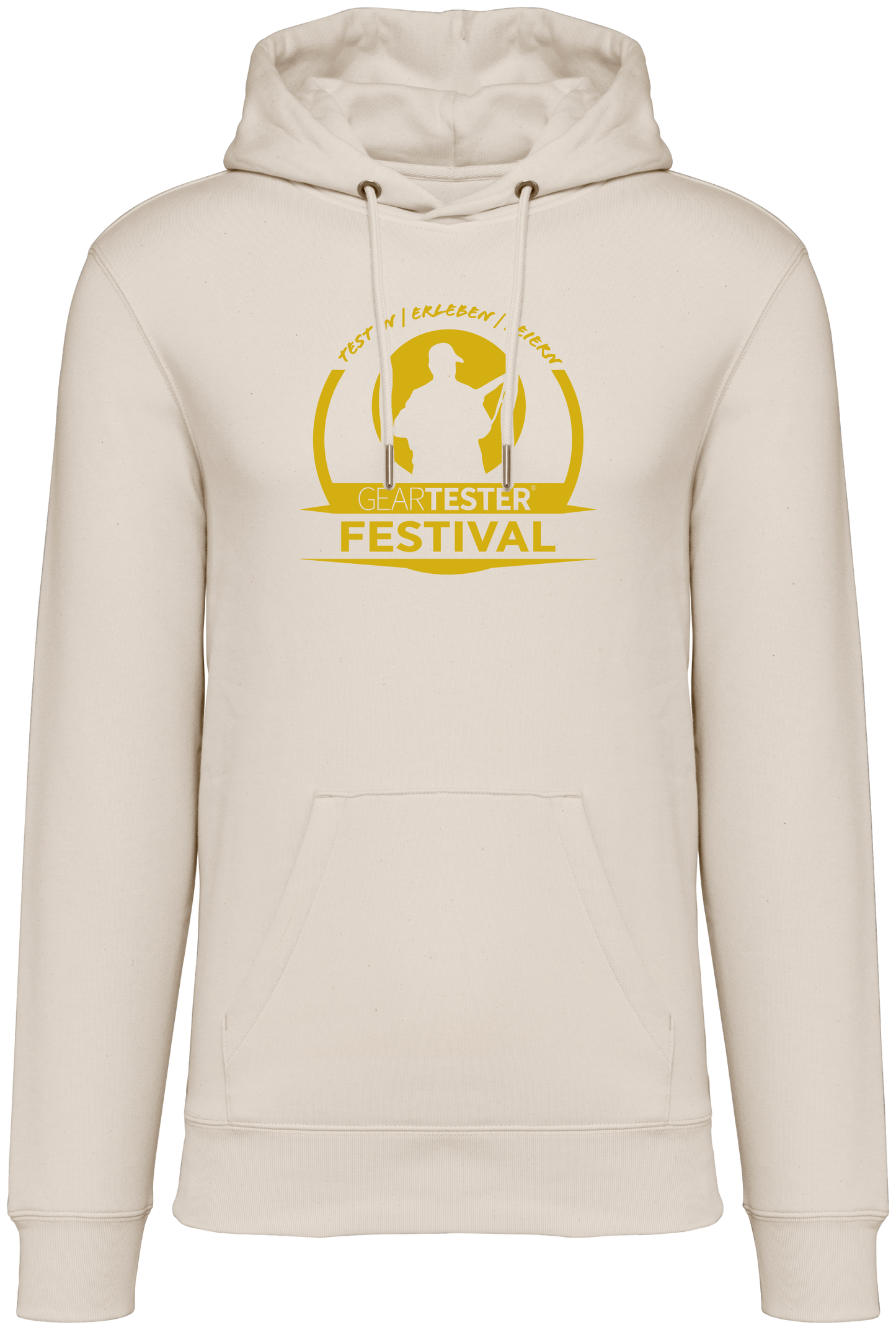 Geartester Festival Bio Hoodie, großes Logo