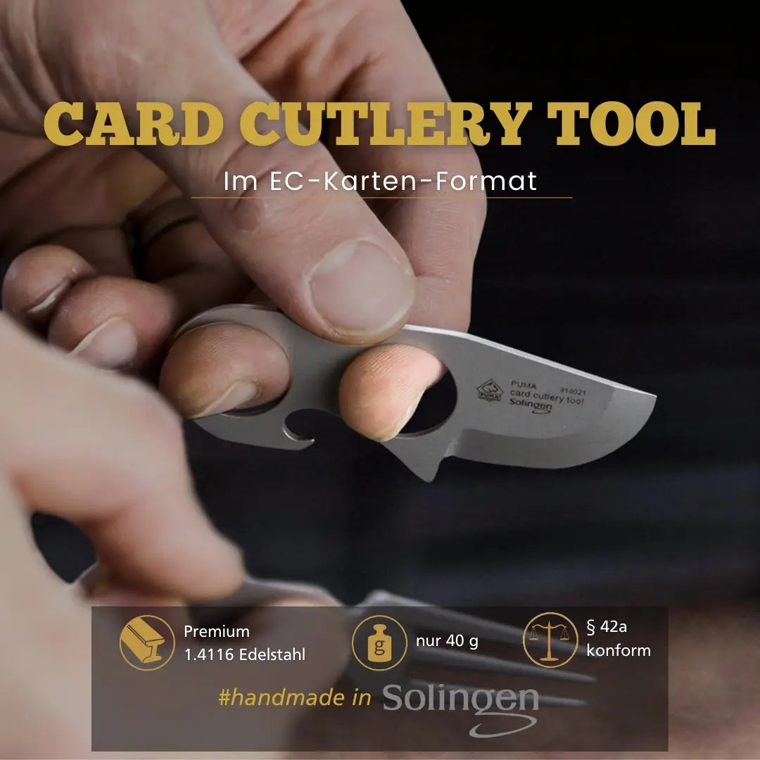 Thekendisplay / Aufsteller PUMA card cutlery tool / 30 Stk.