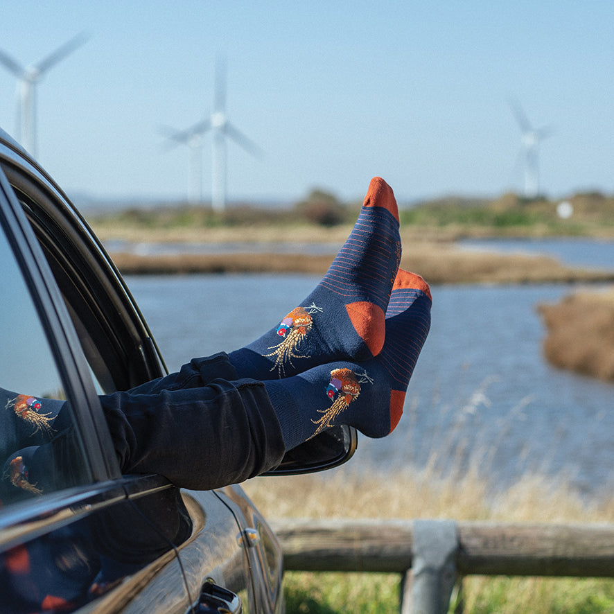 Wrendale Herren - Socken "Ready For My Close Up" mit Fasan