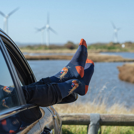 Wrendale Herren - Socken "Ready For My Close Up" mit Fasan