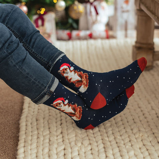 Wrendale Herren - Socken "Festive Fox"
