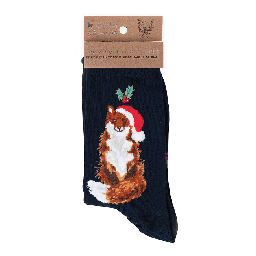 Wrendale Weihnachtssocken mit Fuchs