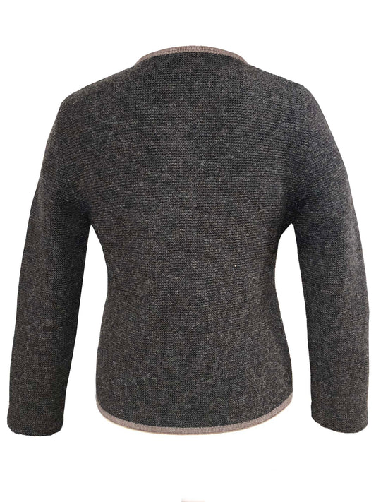 Litzlfelder Herren Trachten- Strickjacke braun