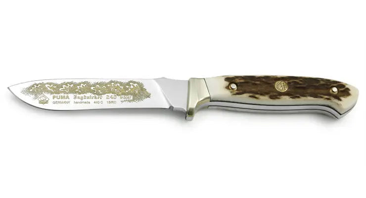 PUMA Jagdnicker 240 mit eingelegter goldener Ätzung