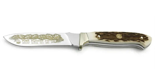 PUMA Jagdnicker 240 mit eingelegter goldener Ätzung