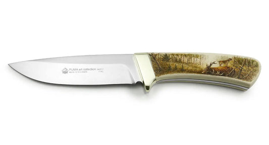 PUMA art collection, Totverbeller / Hochwildsignal (Hirsch tot), rotwildmesser, Unikat