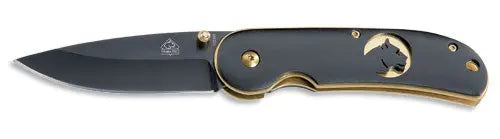 PUMA TEC Einhandmesser (Liner Lock Goldplatinen)