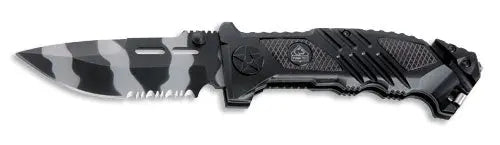 PUMA TEC Einhand-Rettungsmesser (Liner Lock Tarn Pakka)