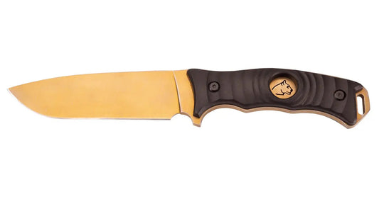 PUMA TEC Gürtelmesser, Titanbeschichtung, Goldfarbe