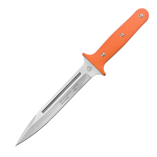 PUMA XP pig sticker 13, Abfangmesser, Orange G10 mit Fischhaut, Kydex Scheide