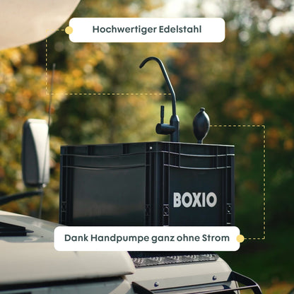 BOXIO WASH MAX+ | Camping Waschbecken und Wasserfilter-System