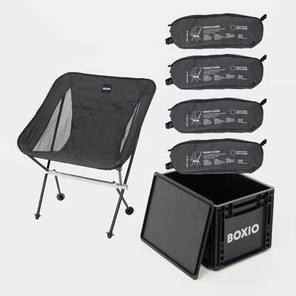 4er-Set BOXIO CHAIR I Campingstuhl-Set in SOLO