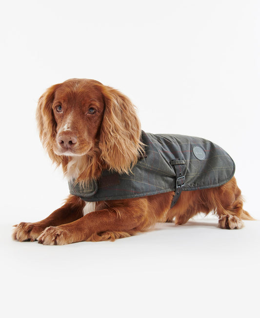 Barbour Hundemantel aus Wachs mit Tartan