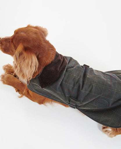 Barbour Hundemantel aus Wachs mit Tartan