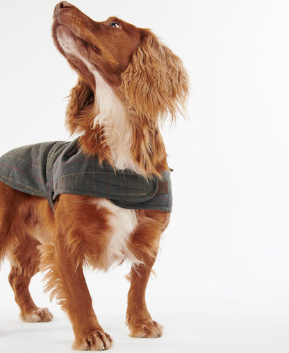 Barbour Hundemantel aus Wachs mit Tartan