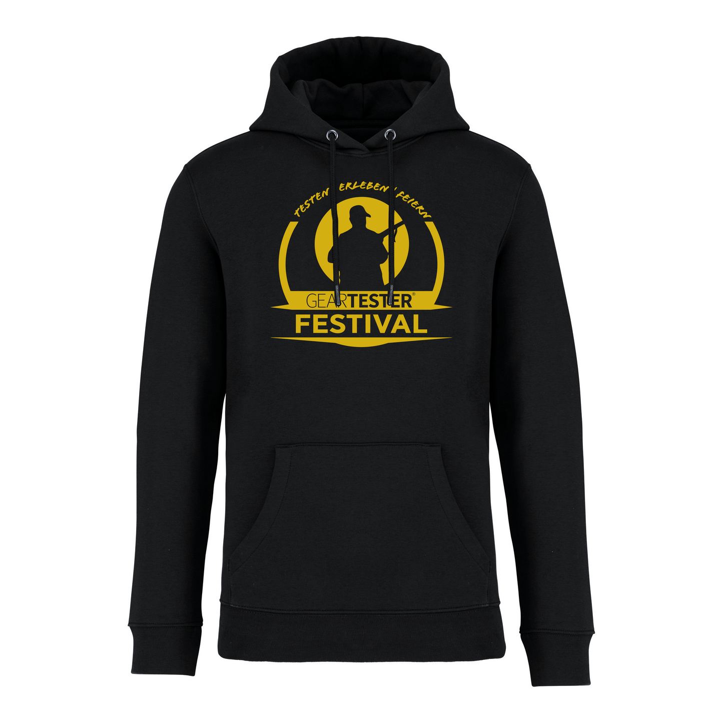 Geartester Festival Bio Hoodie, großes Logo