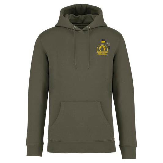 Geartester Festival Bio Hoodie, kleines Logo