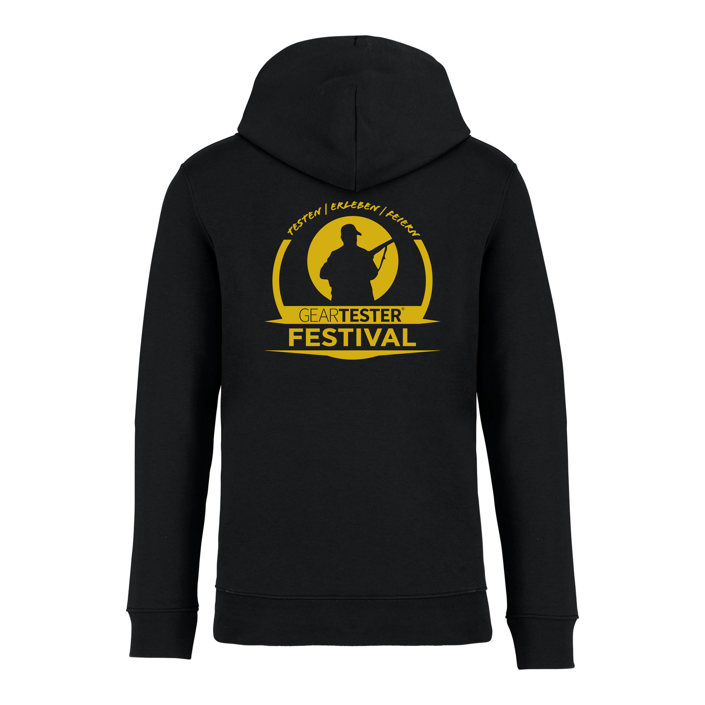 Geartester Festival Bio Hoodie, kleines Logo