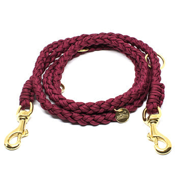 Hundeleine Paracord Uni 'Dunkelrot'
