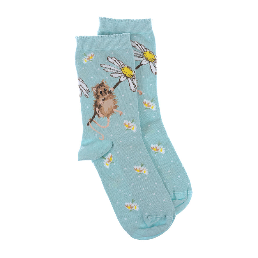 Wrendale Socken "Oops a Daisy" mit Maus