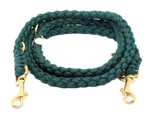 Stilhütte Hundeleine Paracord Uni 'Dunkelgrün'