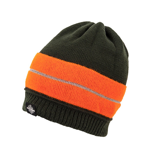 Strickmütze mit umschlagbarem Signalband