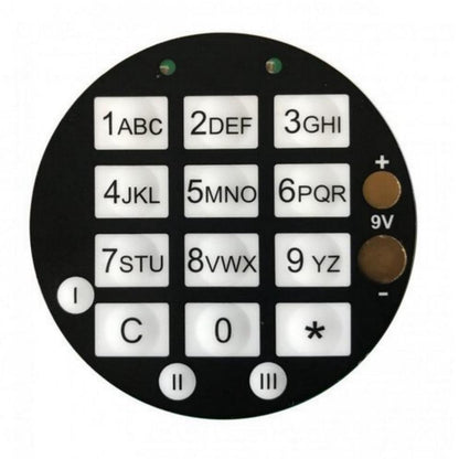 Ablackierte Tastatur für Außeneinsatz Elektronikschloß GST DFS S S+99 SA