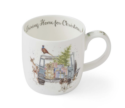 Wrendale Tasse 'Driving Home Christmas' - XMas Tiere