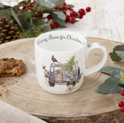 Wrendale Tasse 'Driving Home Christmas' - XMas Tiere