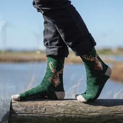 Wrendale  Herren - Socken "Portrait of a stag" mit Hirsch