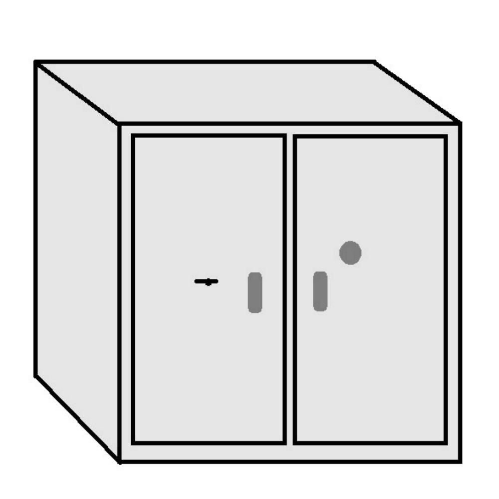 Waffenraum, 2-türig, 2000x2000x1200mm, Klasse 1 EN 1143-1
