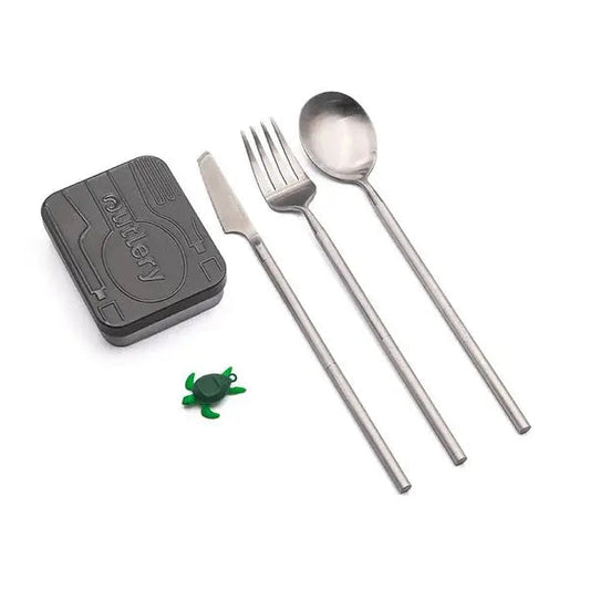 Outlery Reisebesteck-Set, Edelstahl, Taschenformat