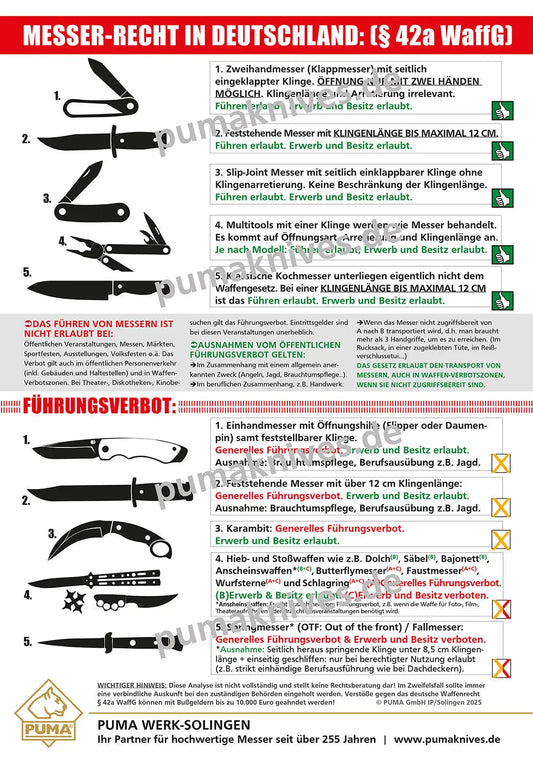 Messerrecht in Deutschland 2025 – Poster A3
